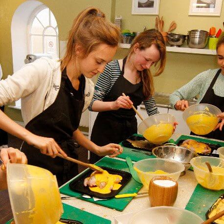 Teenagers Cooking